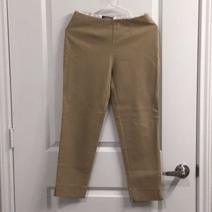 Lands End Mid Rise Slim Leg Khaki Slacks Size 2